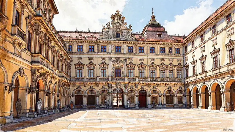 Un palacio renacentista refleja historia y elegancia
