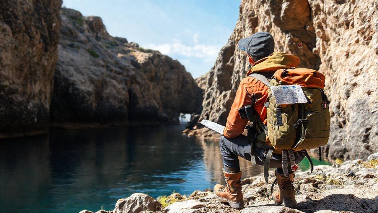 Aventura en costa salvaje y tranquila