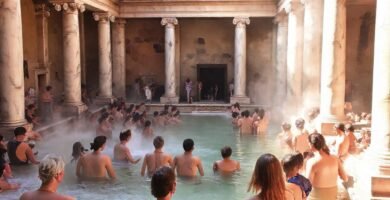 Roma antigua: baños relajantes y acogedores