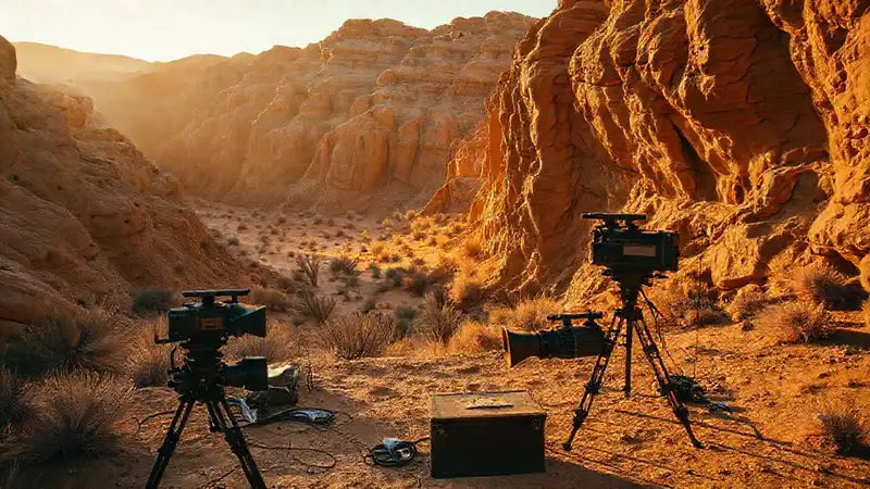 Un cañón desértico filmó una imagen icónica
