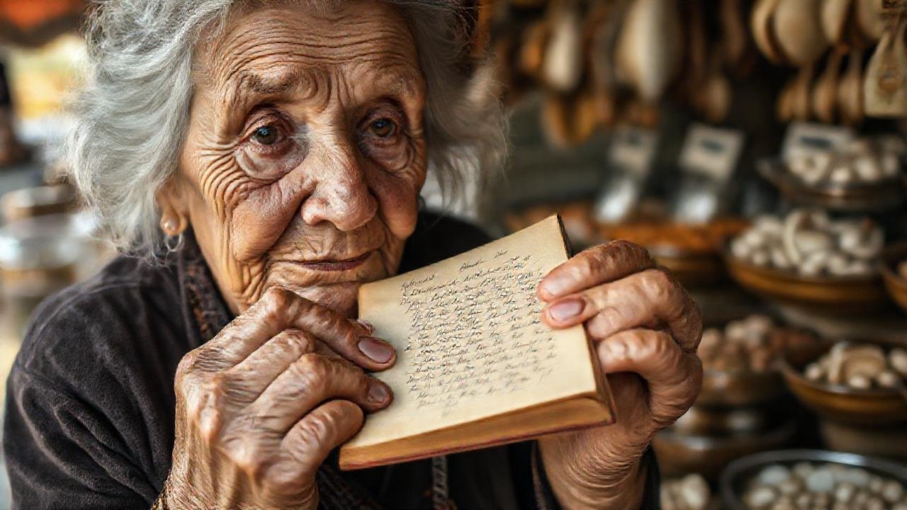 Una anciana evoca un aroma cálido