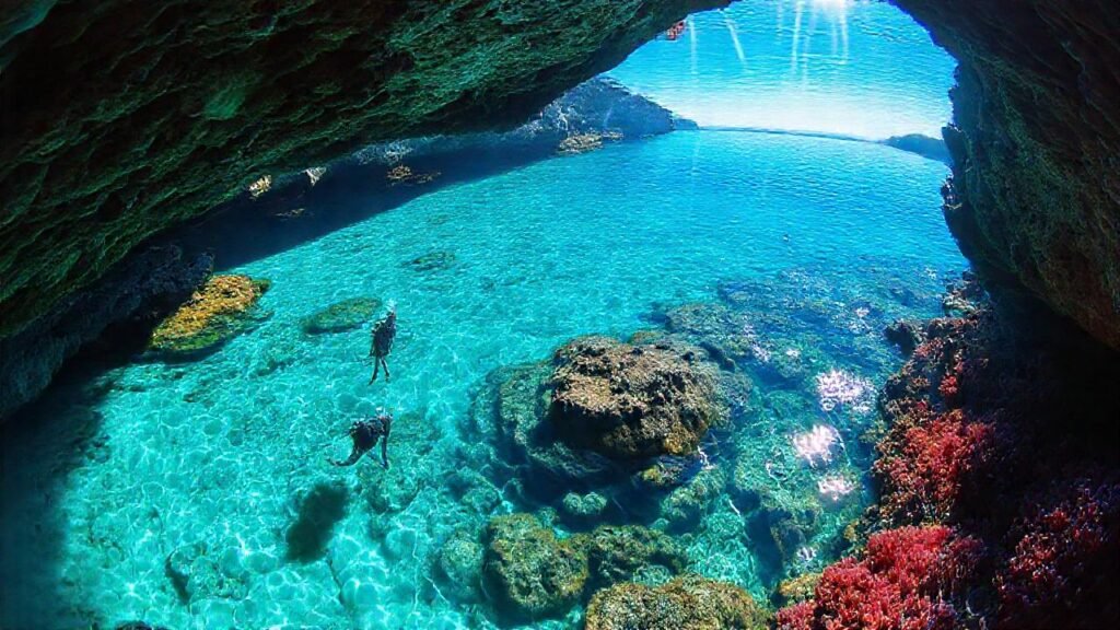 Cala turquesa ofrece belleza submarina serena