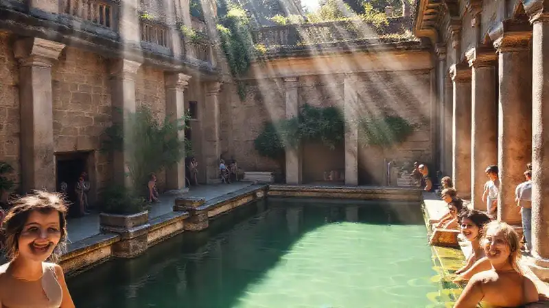 Baños romanos antiguos, relajación y belleza