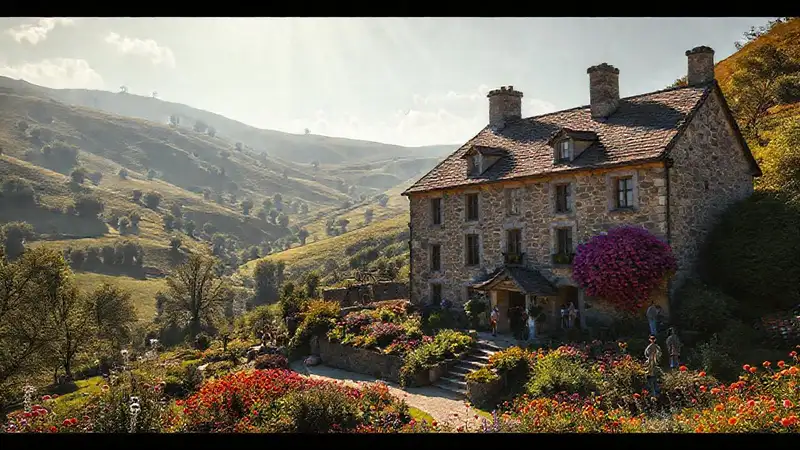 Una casa antigua ofrece belleza serena