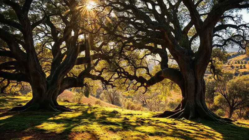 El bosque español es sereno y dorado