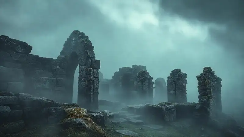 Ruinas sombrías evocan un ambiente misterioso