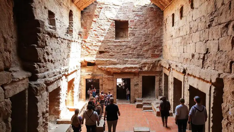 Ruinas romanas evocan un museo cálido