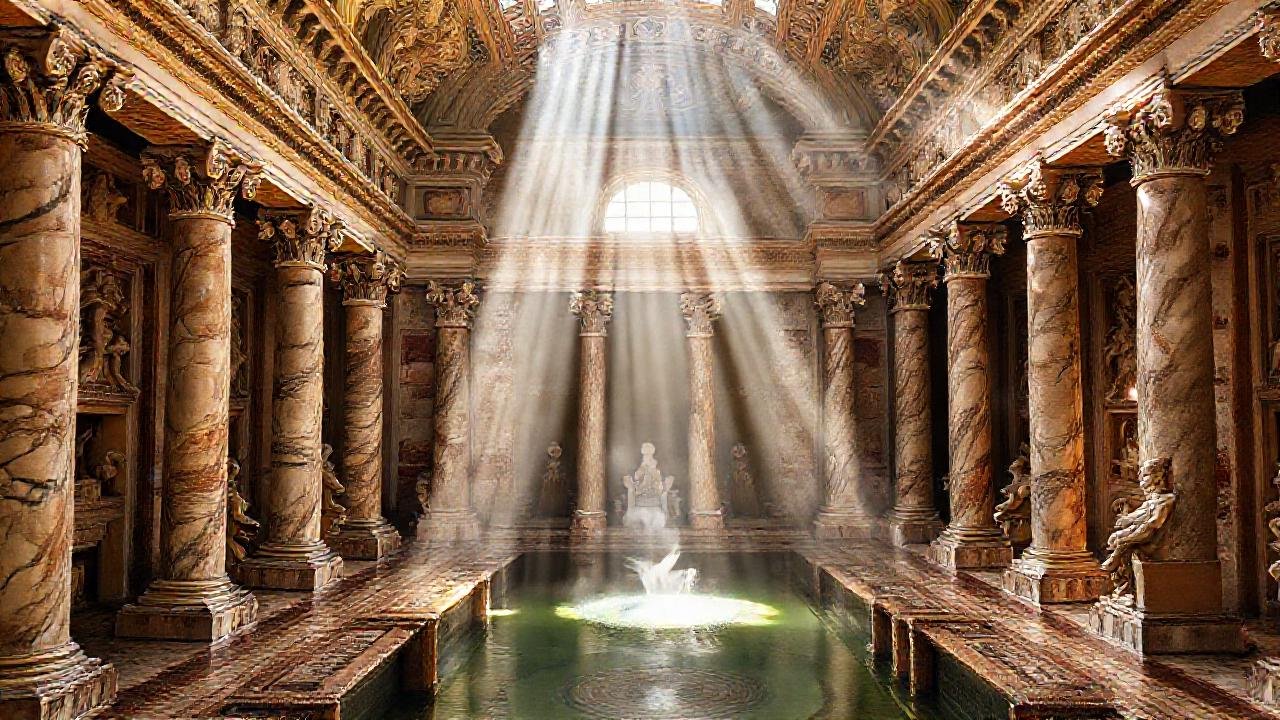 El baño romano era un espacio bello