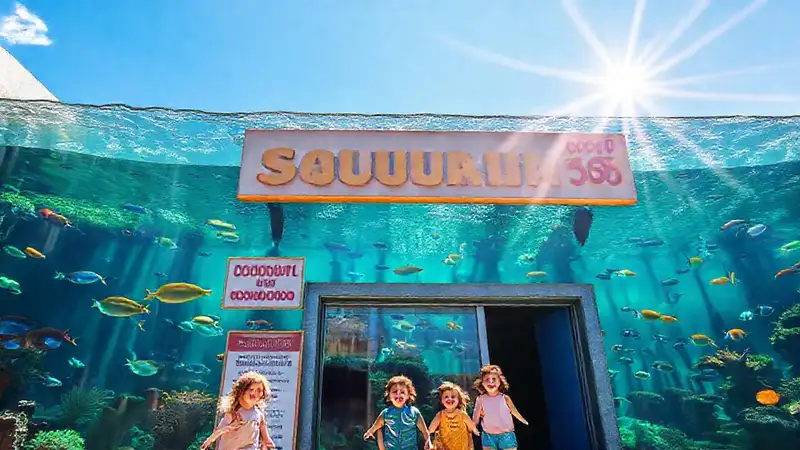 Un acuario exterior invita a la alegría