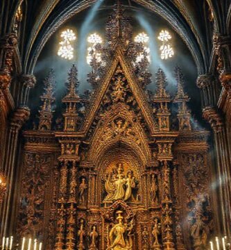 Catedral gótica: rica y dramática luz