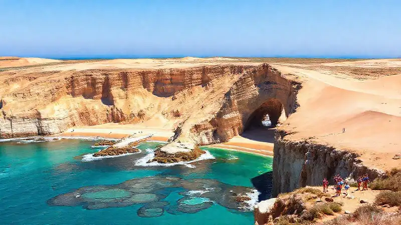 Paisaje costero idílico y vibrante