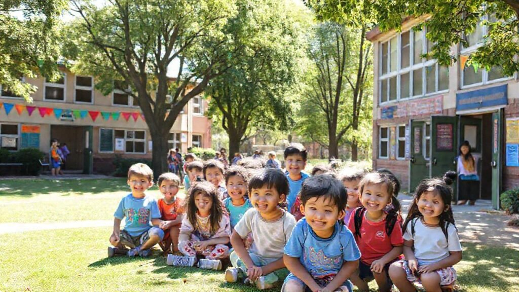 La escuela radiante fomenta la alegría y aprendizaje