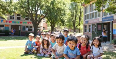 La escuela radiante fomenta la alegría y aprendizaje