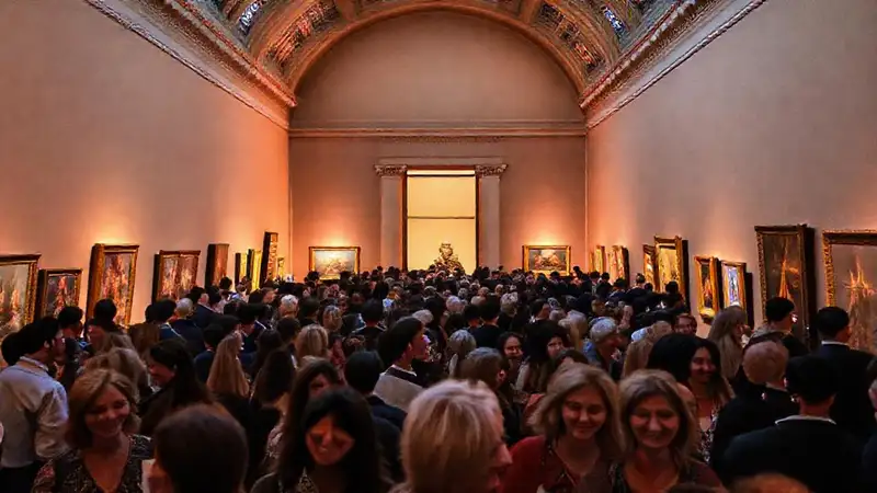 El museo ofrecía una elegante noche cultural