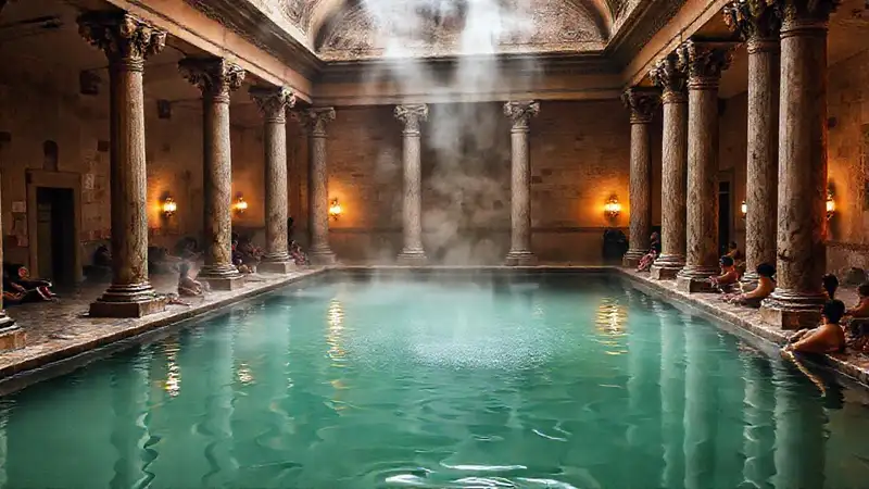 Un baño romano antiguo ofrecía relajación