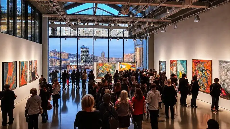 Galería moderna refleja Coruña vibrante y dinámica