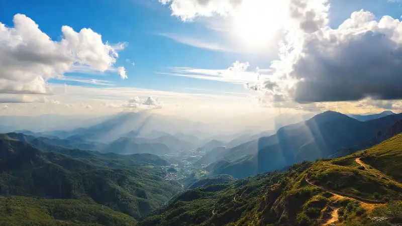 Paisaje nacional espectacular y vibrante
