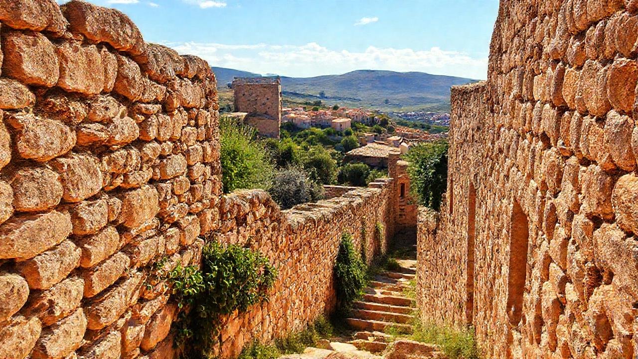Murallas antiguas protegen un paisaje sereno