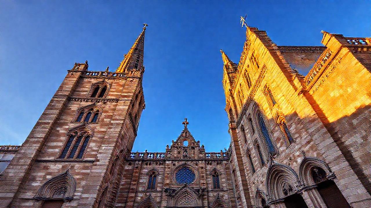 Una iglesia portuguesa imponente ilumina A Coruña